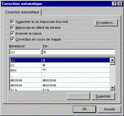outil correction